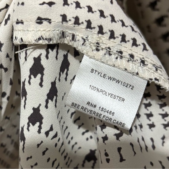 41 Hawthorn Black and Cream Patterned Popover Blouse Office Workwear Size 2X - Picture 13 of 16